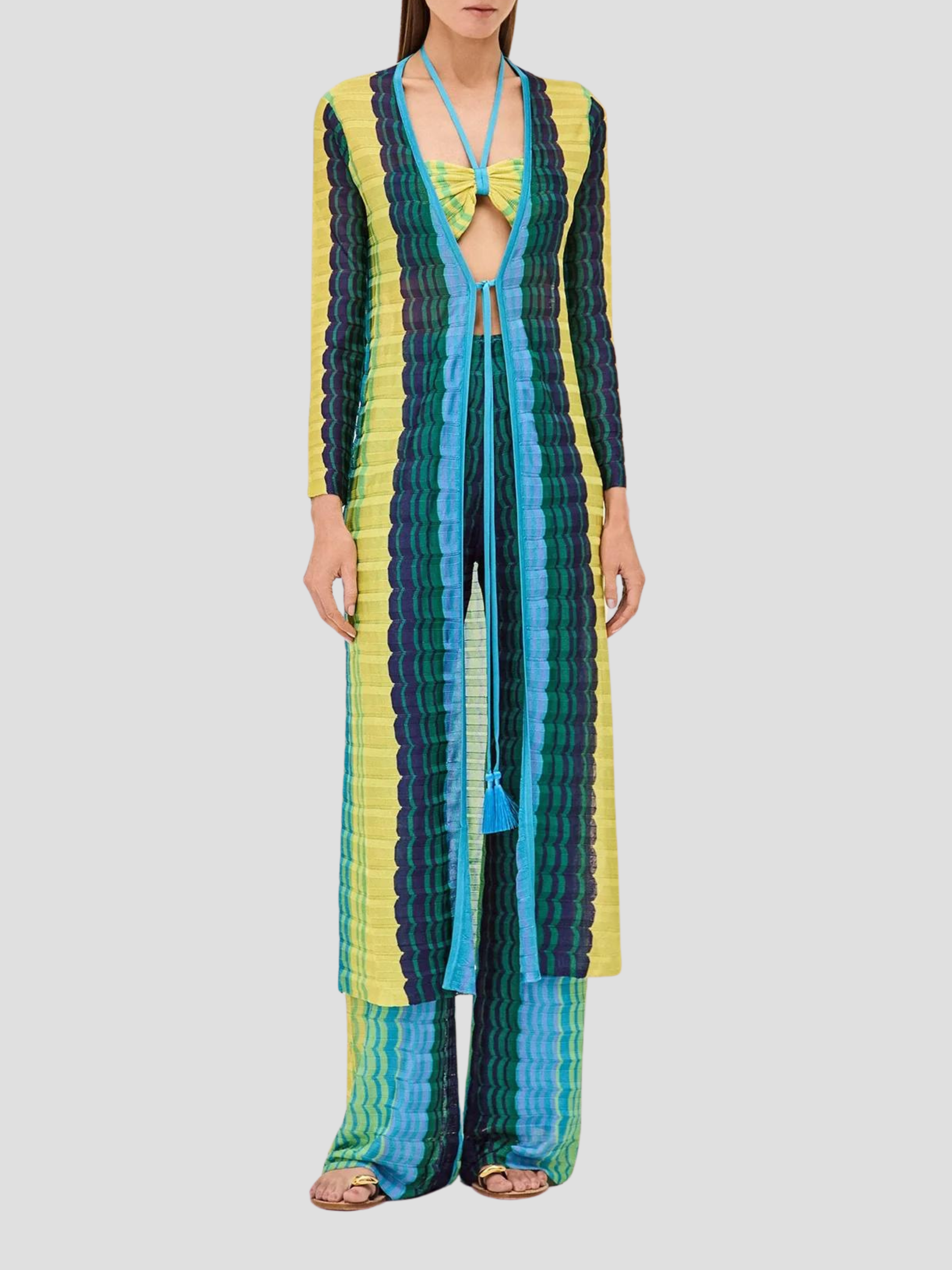 Blue Multi Retti Robe,Alexis,- Fivestory New York