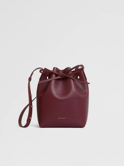 Mini Bucket Bag in Claret,MANSUR GAVRIEL,- Fivestory New York