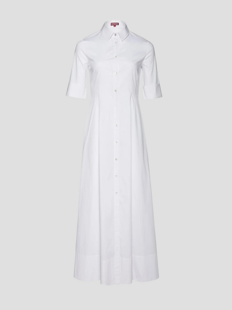 Joan White Maxi Shirt Dress,Staud,- Fivestory New York