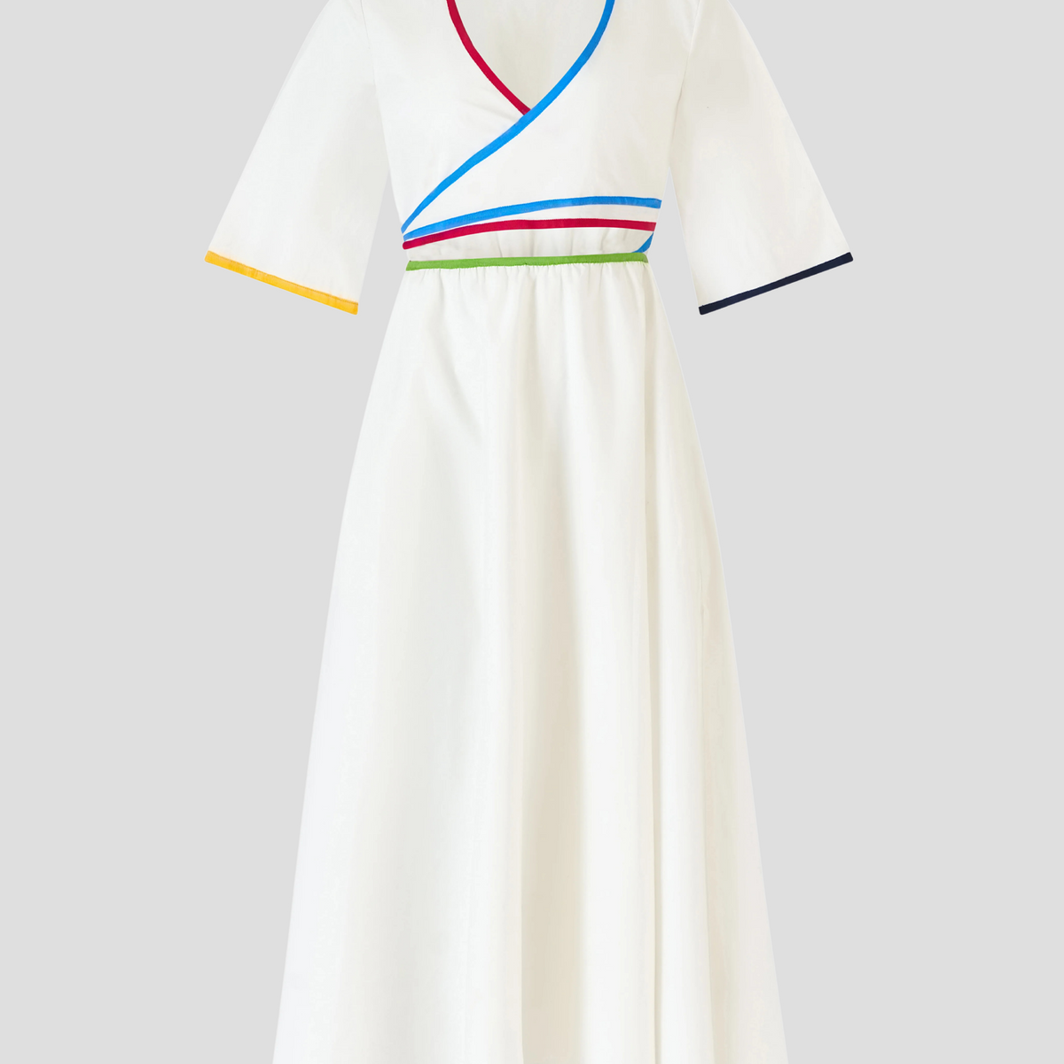 cotton wrap dress Rosie Assoulin | Ribbon Wrap Dress in Cotton Poplin