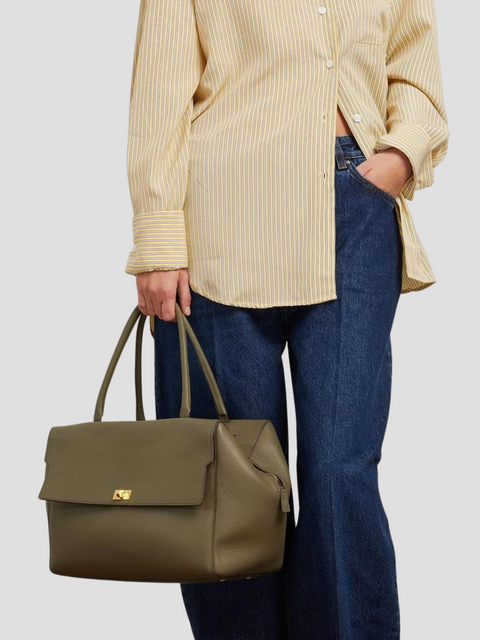 Olive Seaton in Classic Calf Top Handle Handbag,Anya Hindmarch,- Fivestory New York