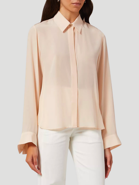 Last Friday Night Pink Silk Button Up Shirt,Twp,- Fivestory New York