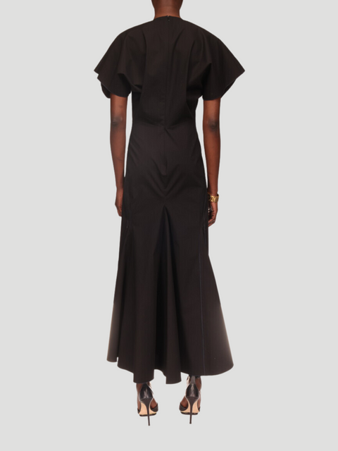 Black Drape Shoulder Dress,VICTORIA BECKHAM,- Fivestory New York