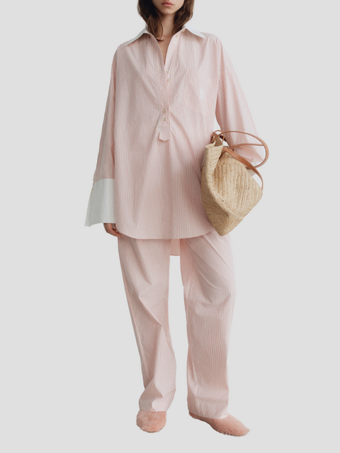 Pink Stripe Maye Shirt,BY MALENE BIRGER,- Fivestory New York