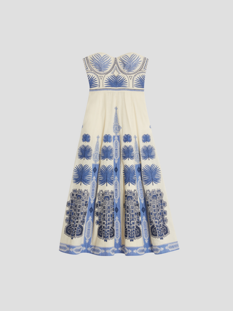 Ivory Lotty Chics Embroidery Midi Dress,Emporio Sirenuse,- Fivestory New York