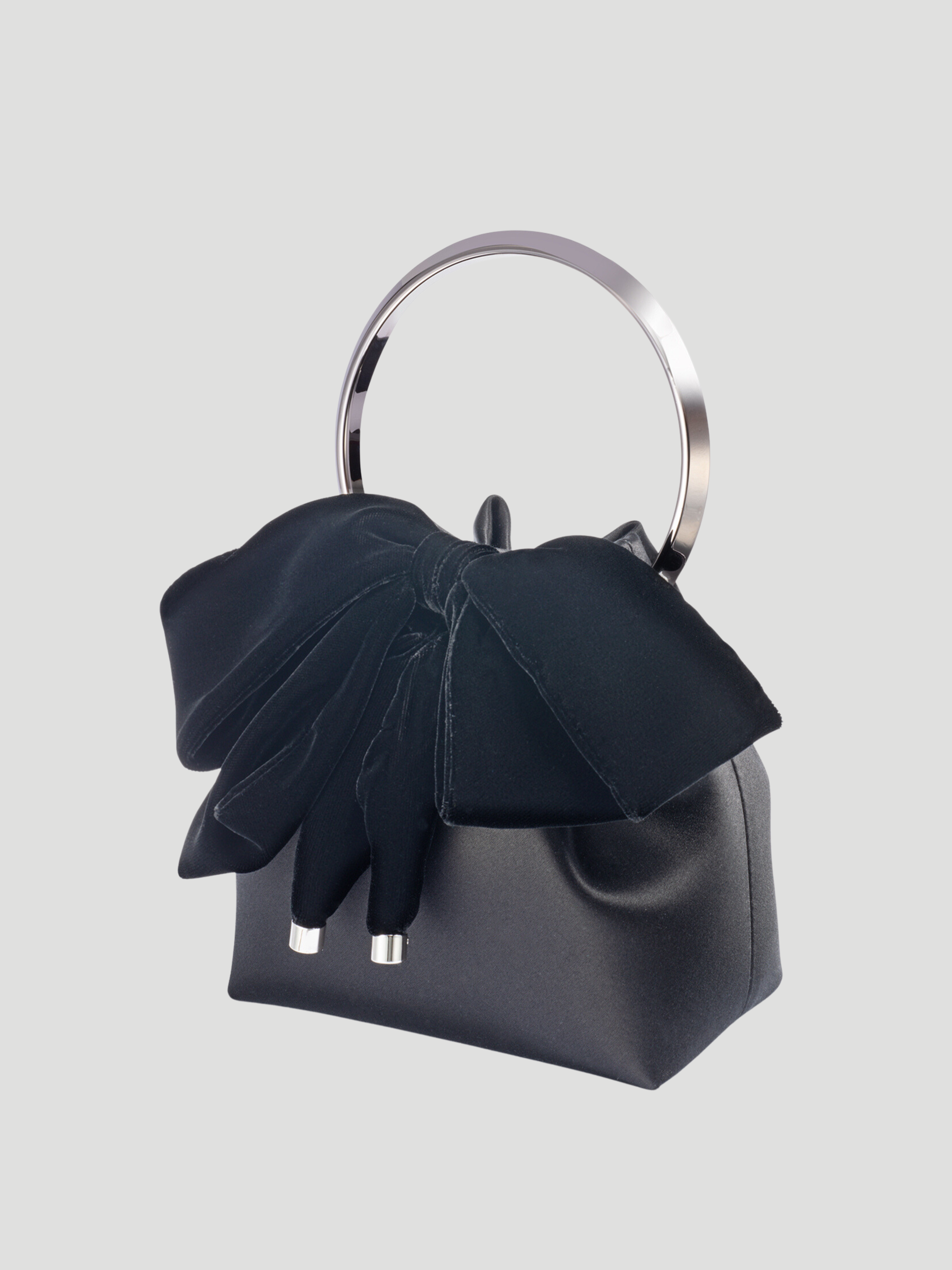 Bon Bon Bow Bucket Satin Top-Handle Bag,Jimmy Choo,- Fivestory New York