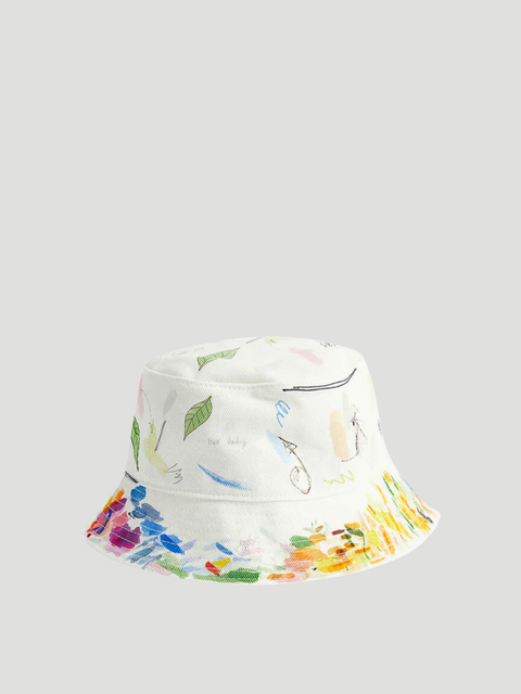 Work In Progress Denim Bucket Hat,Casablanca,- Fivestory New York