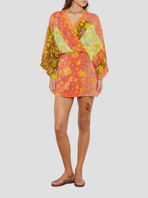 Alvita Silk Robe Mini Dress,BOTEH,- Fivestory New York