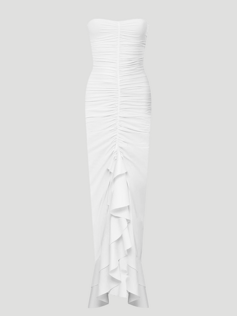 Carelia White Off-Shoulder Mermaid Dress,Maygel Coronel,- Fivestory New York