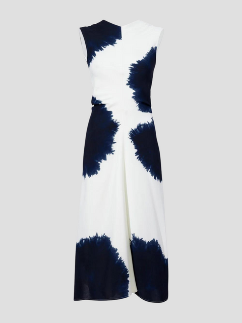 Ella Sleeveless Midi Dress In Printed Viscose Crepe,PROENZA SCHOULER,- Fivestory New York
