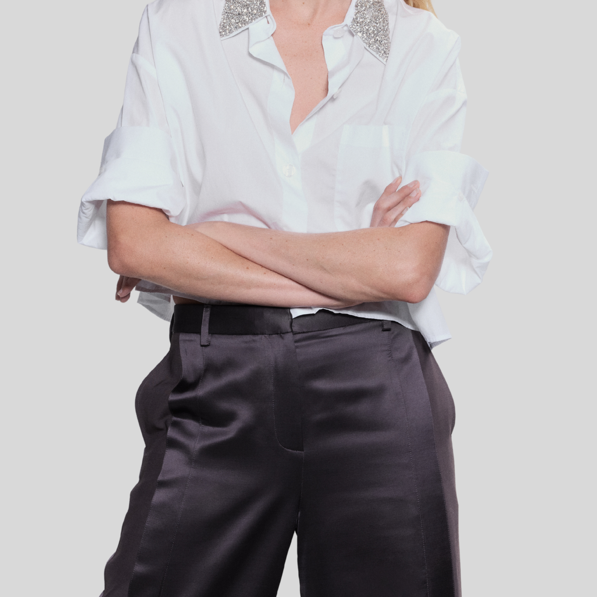 TWP | Next Ex with Crystal Collar in White | FIVESTORYNY.COM
