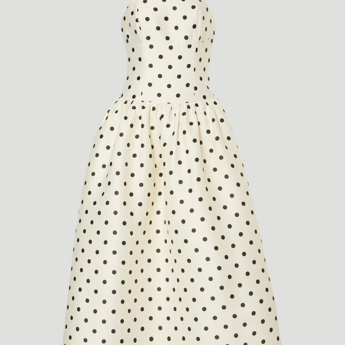 Self-Portrait | POLKA DOT TAFFETA MIDI DRESS - CREAM