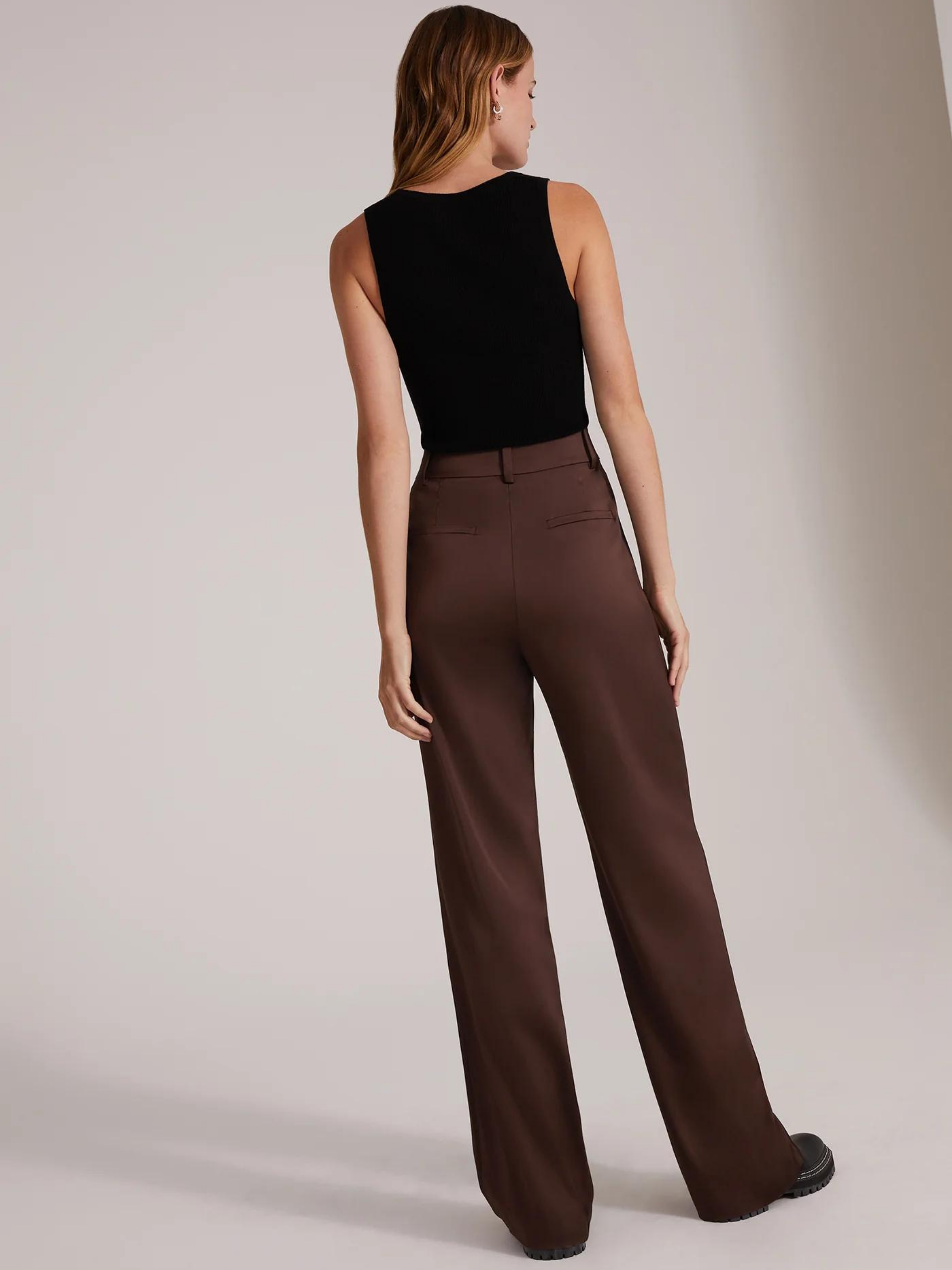 Coffee The Satin Pant,FAVORITE DAUGHTER,- Fivestory New York