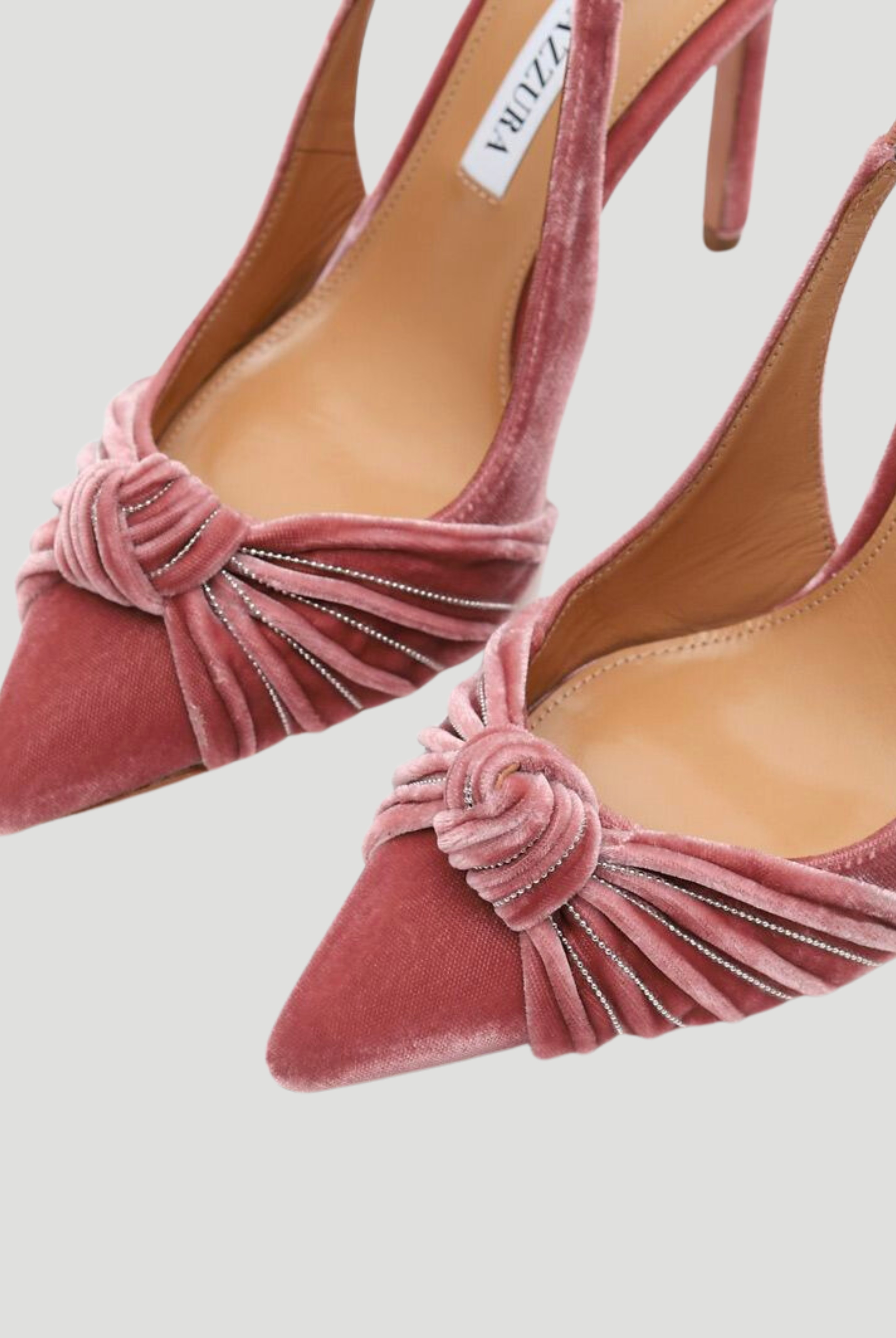 105mm Atelier Embellished Velvet Slingback Pumps,Aquazzura,- Fivestory New York