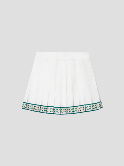 Laurel Silk Tennis Skirt,CASABLANCA,- Fivestory New York