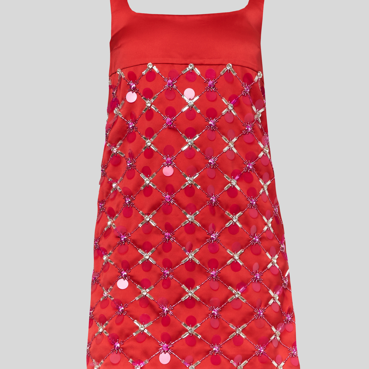 Des Phemmes | Embellished Mini Dress in Red
