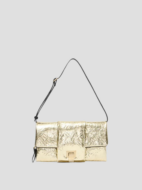 Flip Shoulder Bag in Metallic Lacquered Nylon,PROENZA SCHOULER,- Fivestory New York