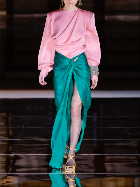 Emerald Sarong Maxi Skirt,Prabal Gurung,- Fivestory New York