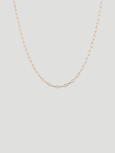 Yellow Gold Rounded Paperlink Chain Necklace,Ali Grace Jewelry,- Fivestory New York