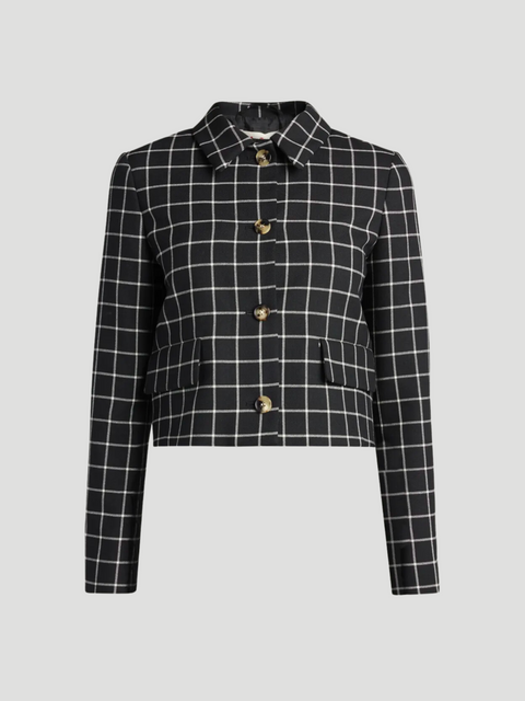 Checkered Wool Short Jacket,MARNI,- Fivestory New York
