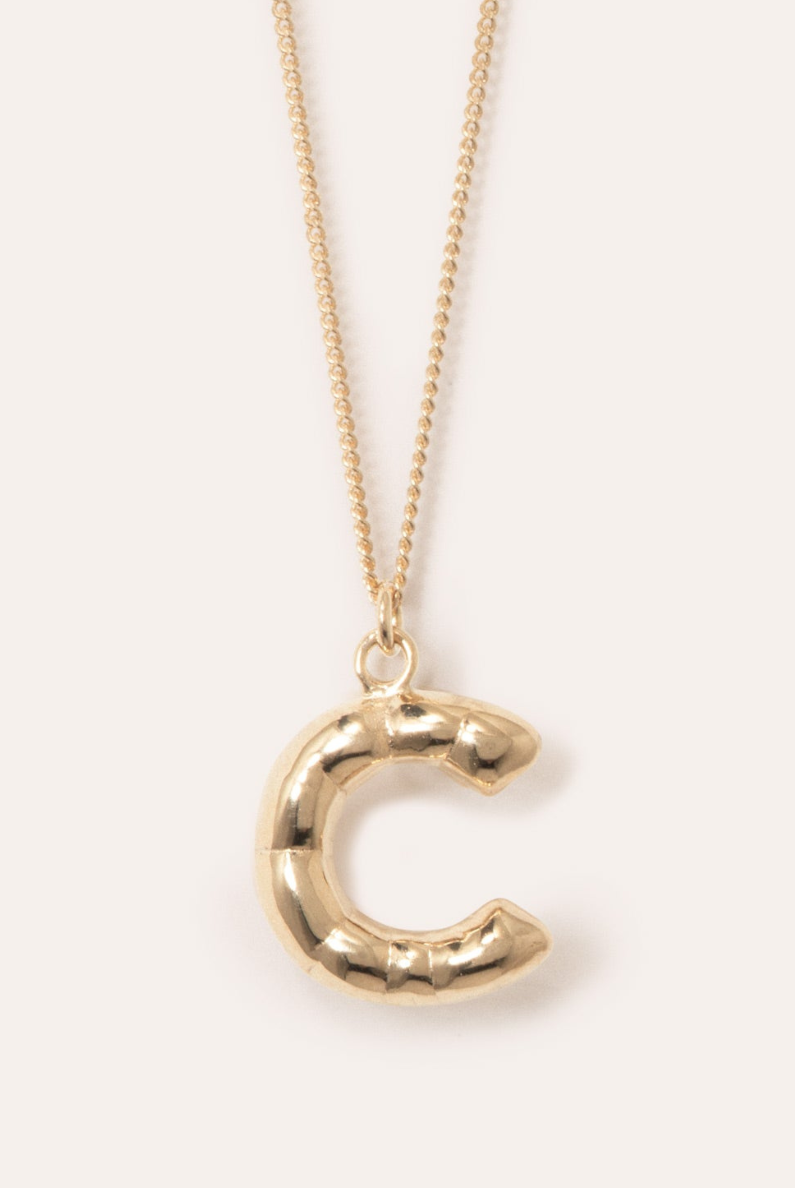 Gold Plated C Pendant with Chain,Completedworks,- Fivestory New York