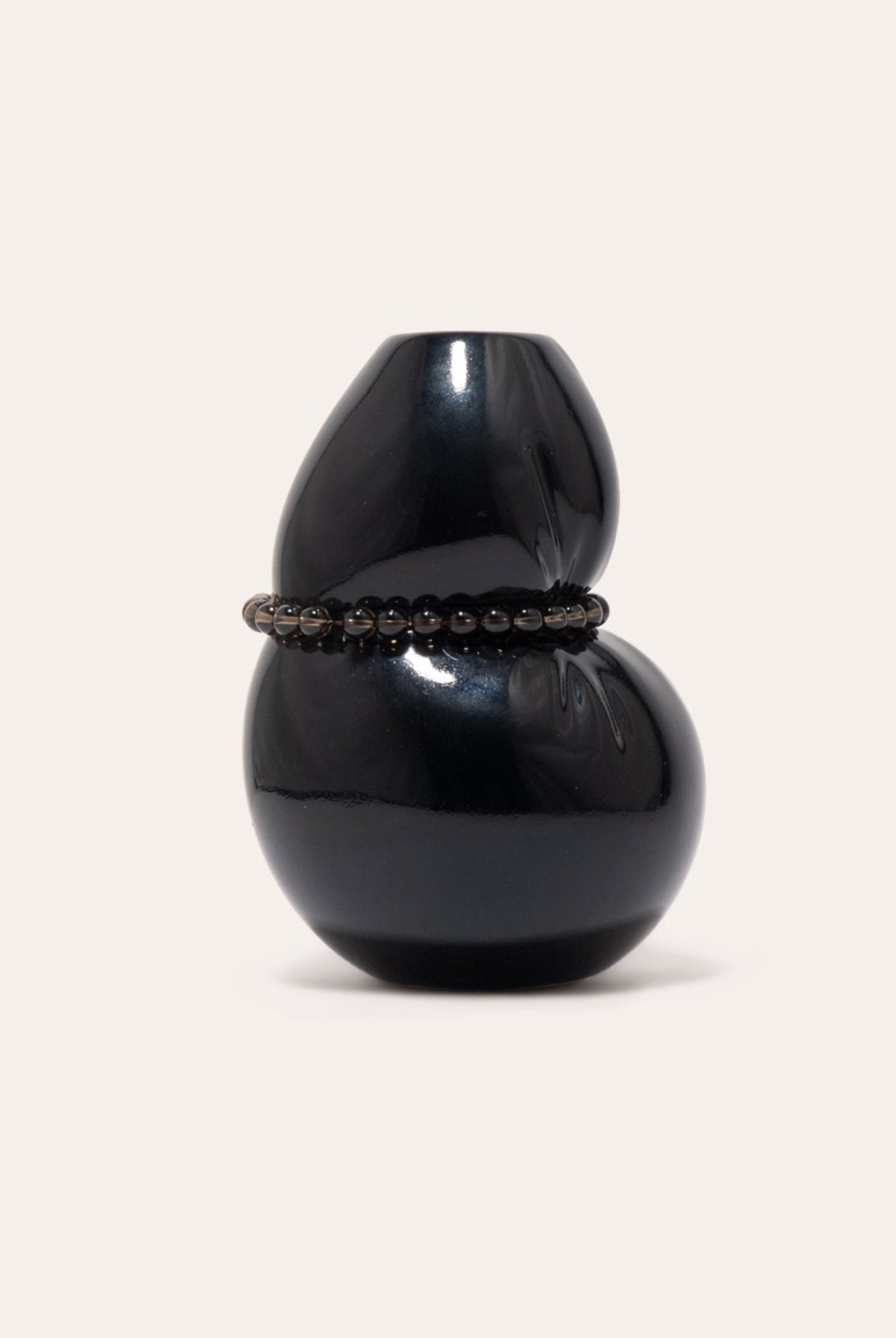 B31 Ceramic Vase with Pearls in Black,Completedworks,- Fivestory New York
