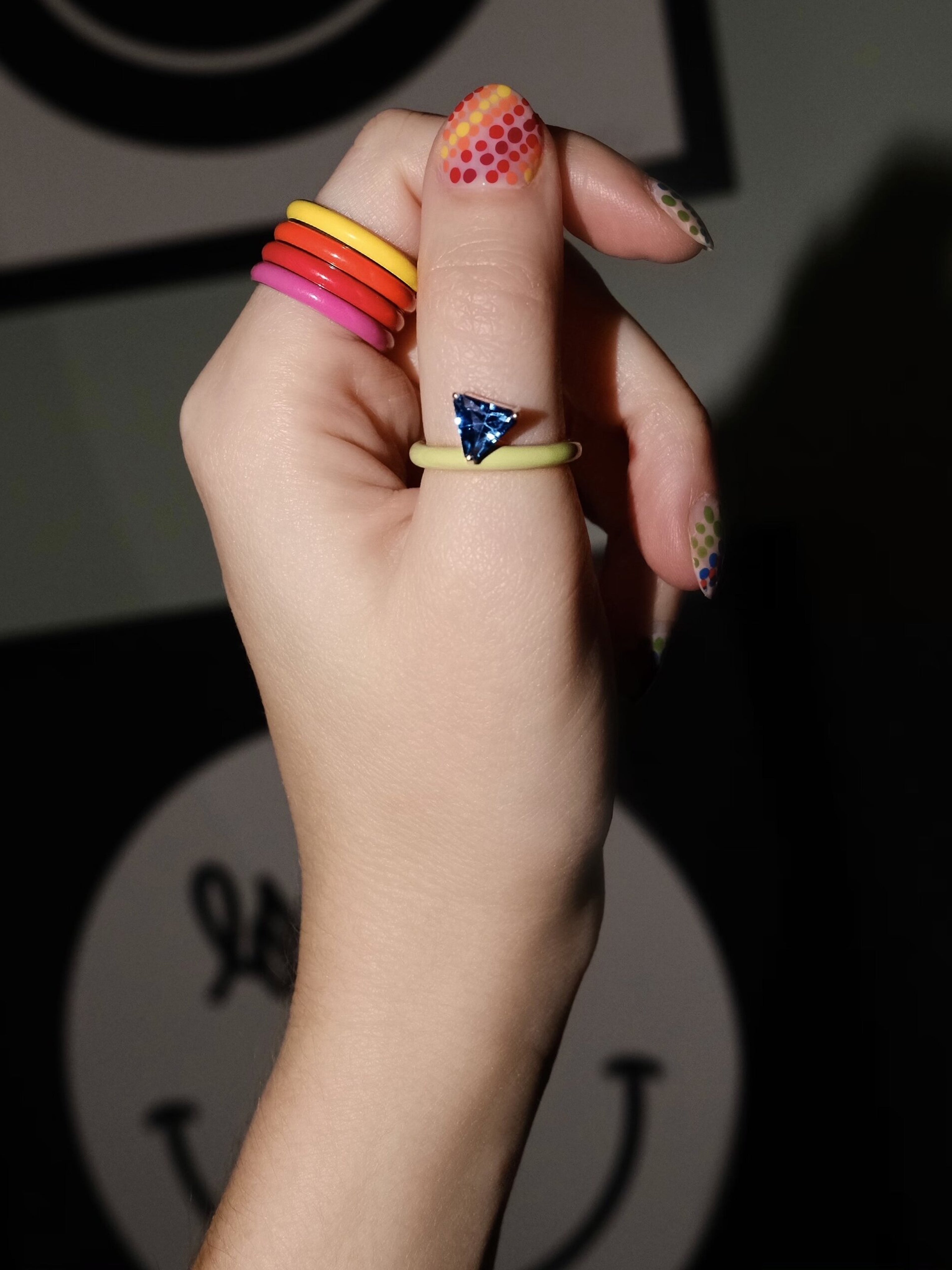 Sterling Silver Green Unicorn Rainbow Gem Enamel Ring,Fry Powers,- Fivestory New York