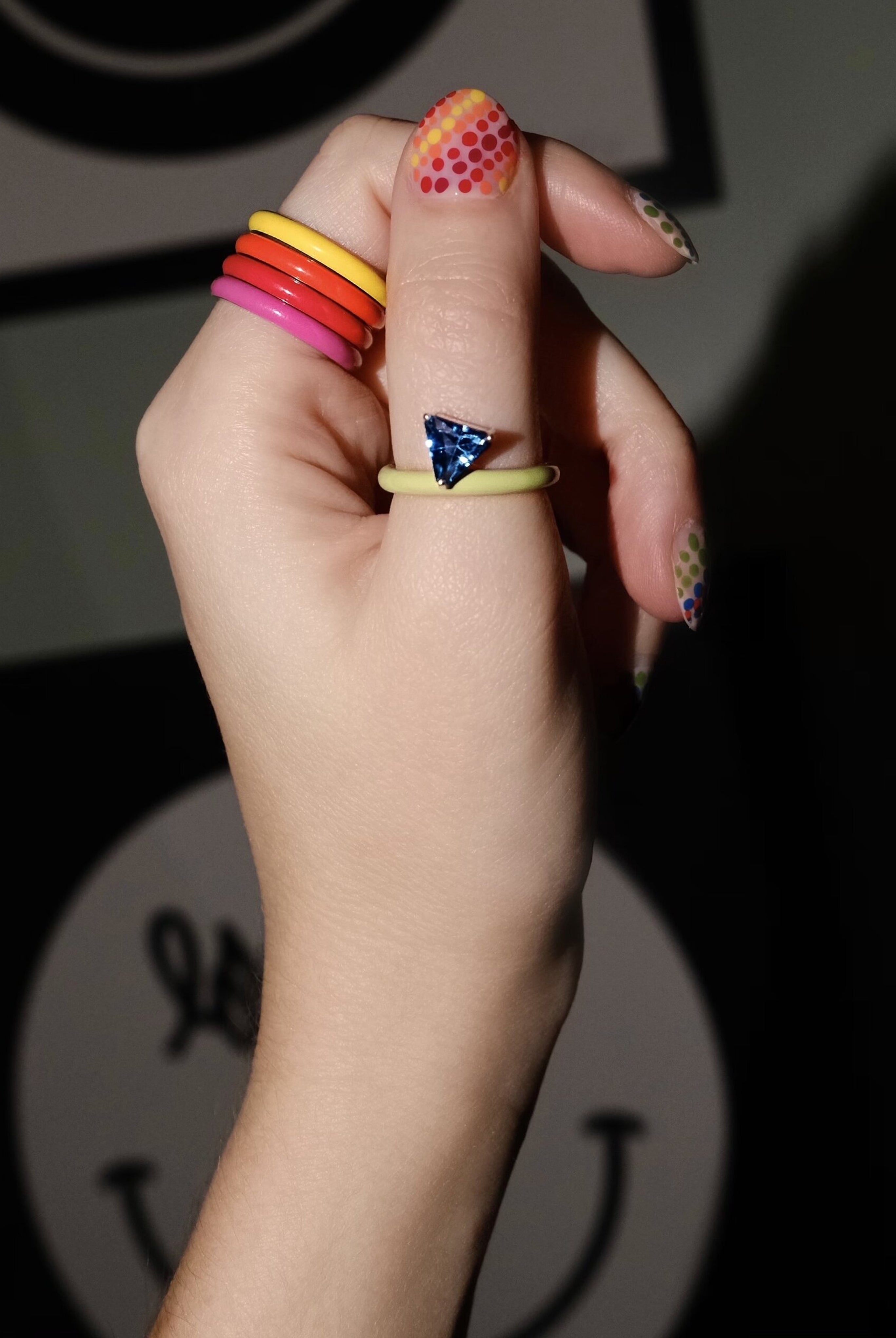 Pink Unicorn Rainbow Enamel Stacking Ring,Fry Powers,- Fivestory New York