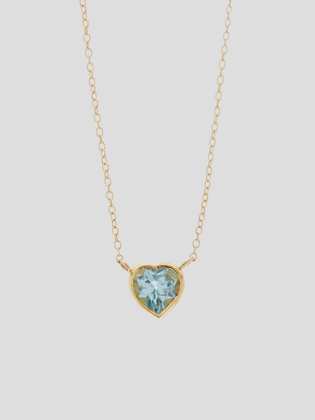 Blue topaz sales heart necklace