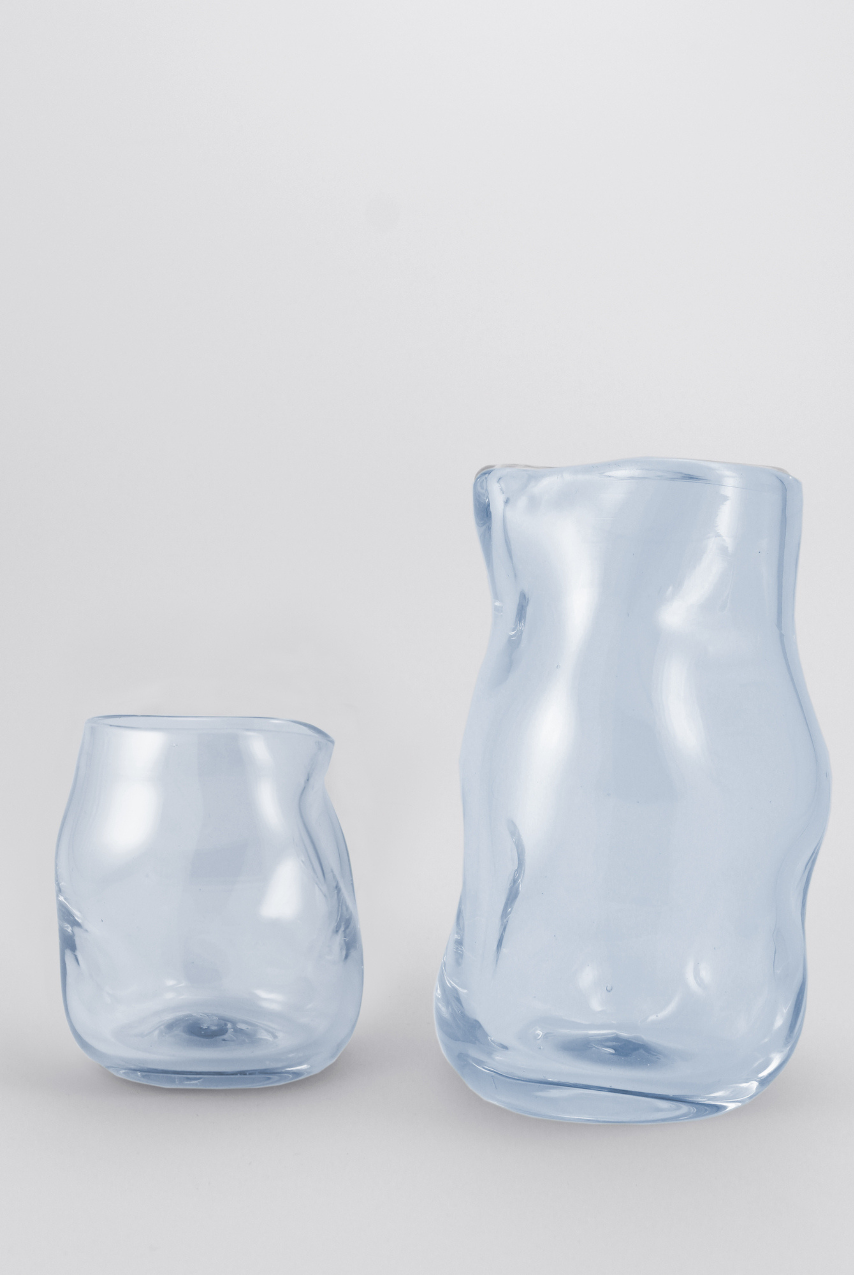 Onda Carafe and Drinking Glass Set in Blue,Nathalie Schreckenberg,- Fivestory New York