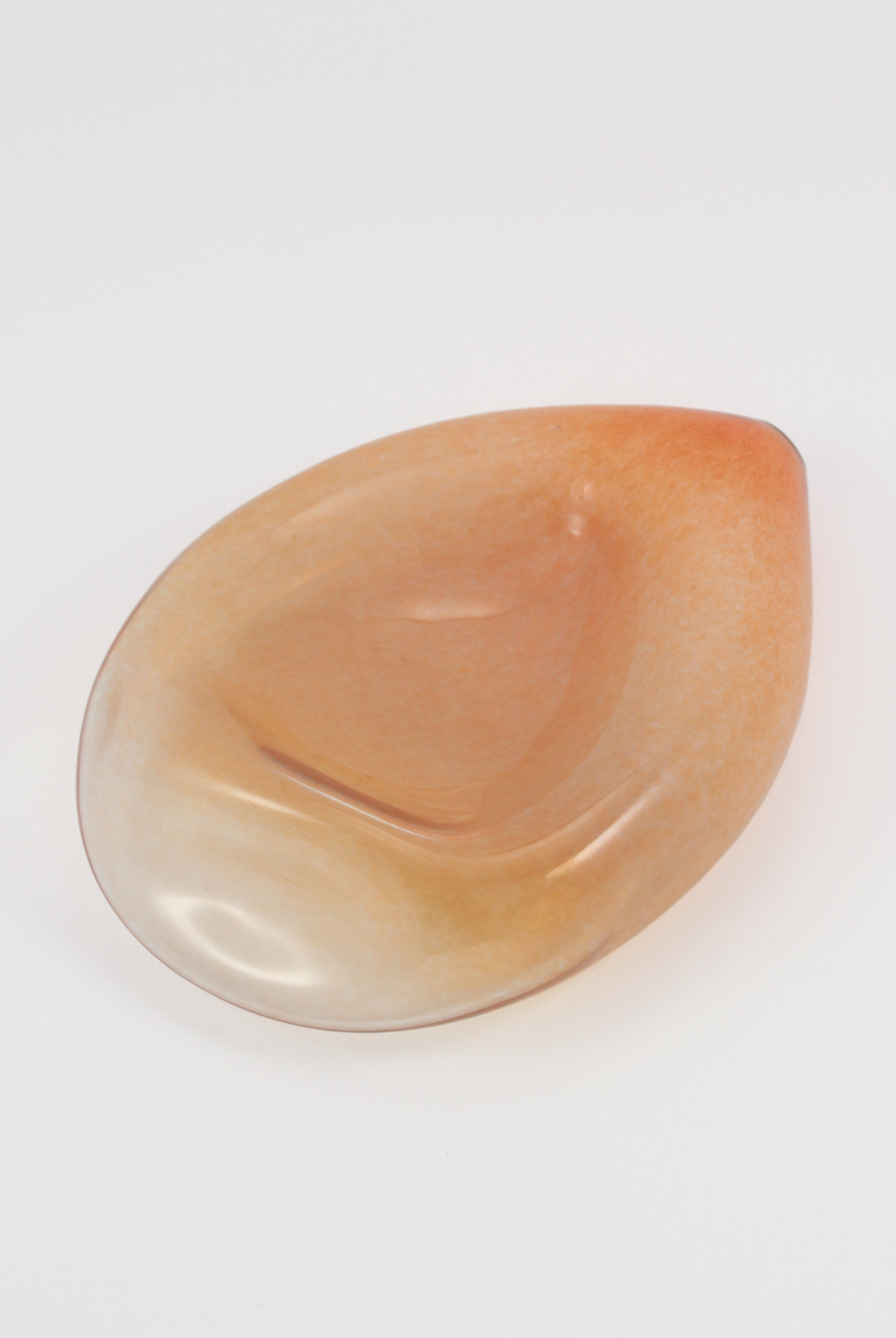 Gil Glass XL Jewelry Plate in Peach,Nathalie Schreckenberg,- Fivestory New York