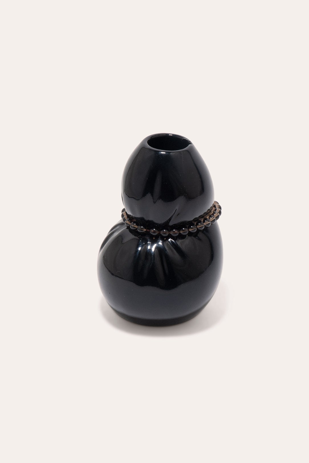 B31 Ceramic Vase with Pearls in Black,Completedworks,- Fivestory New York