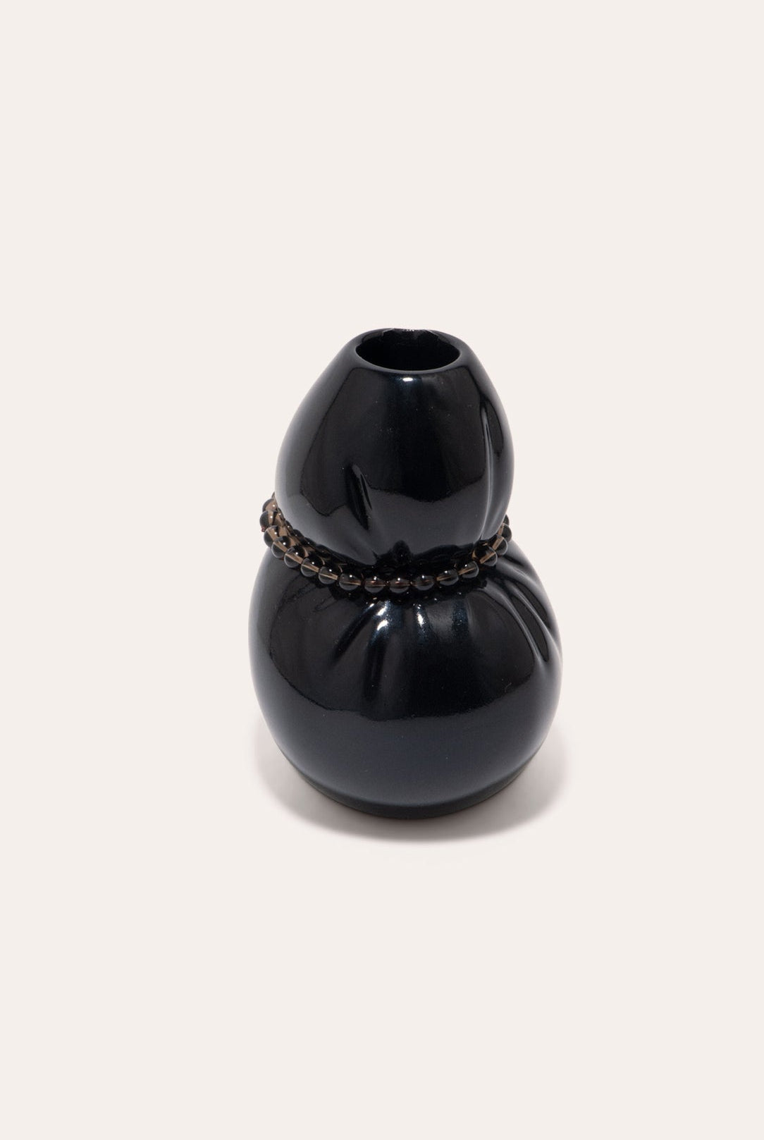 B31 Ceramic Vase with Pearls in Black,Completedworks,- Fivestory New York