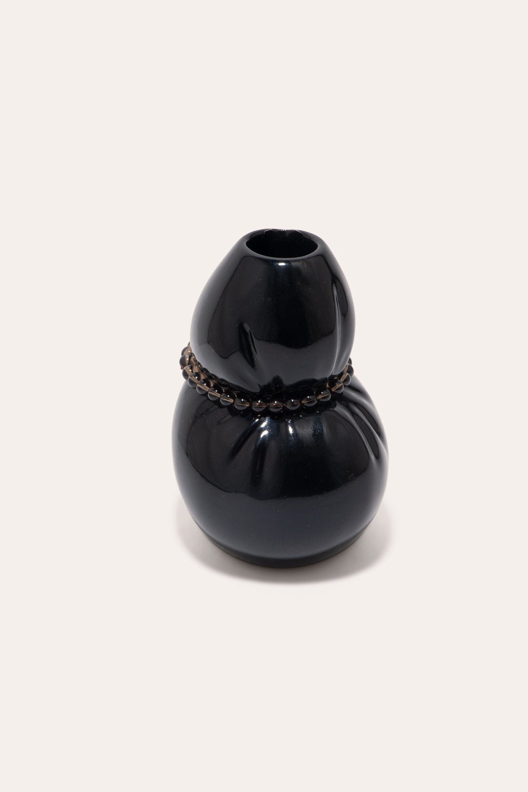 B31 Ceramic Vase with Pearls in Black,Completedworks,- Fivestory New York