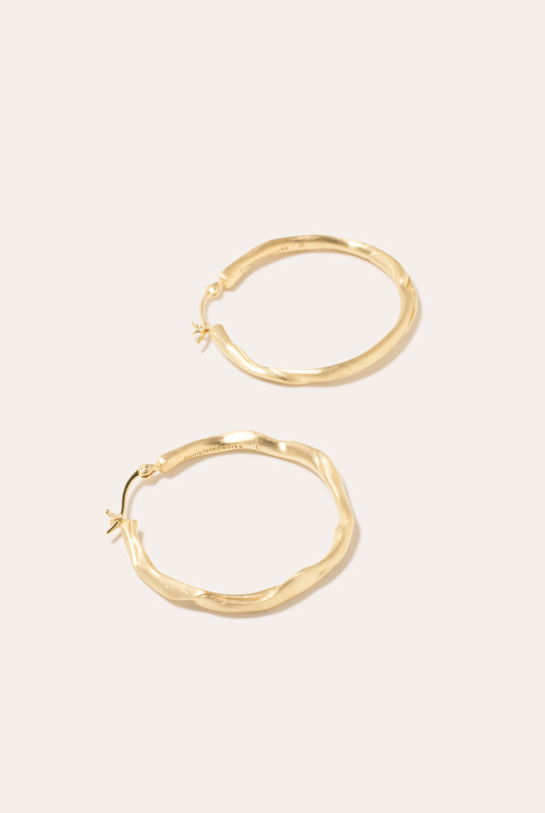 Furrowed Gold Vermeil Twisted Hoop Earrings,Completedworks,- Fivestory New York