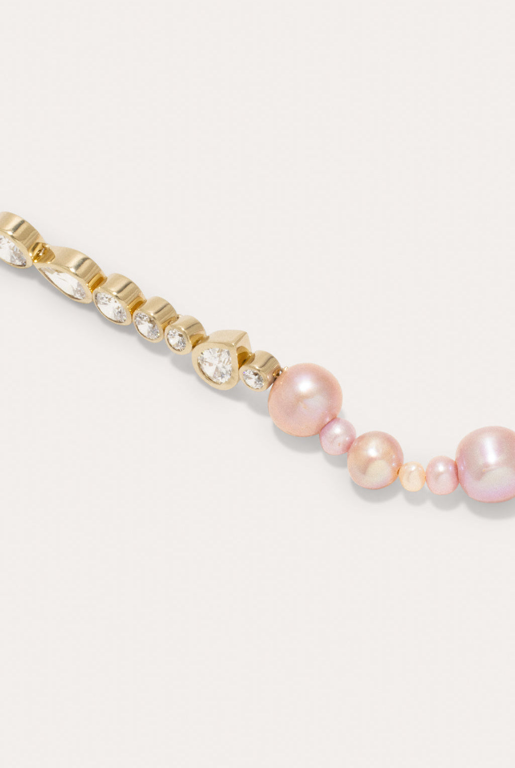Float Pink Pearl and Zirconia Gold Vermeil Bracelet,Completedworks,- Fivestory New York