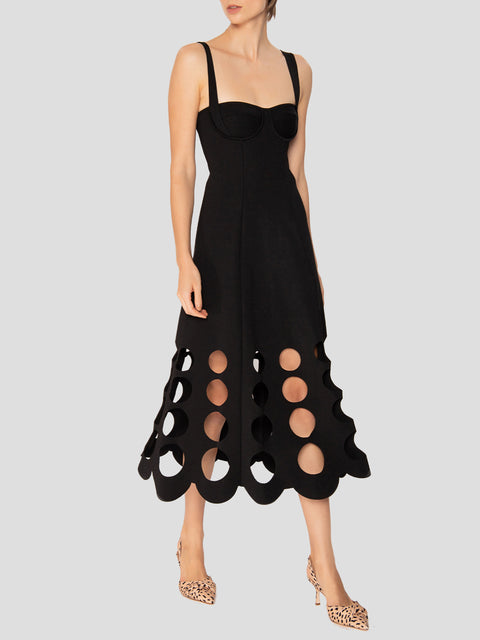 Bionda Laser Cut Out Midi Dress,Lolitta,- Fivestory New York