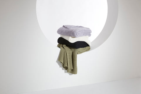 Lilac Knitted Throw,Yesand,- Fivestory New York
