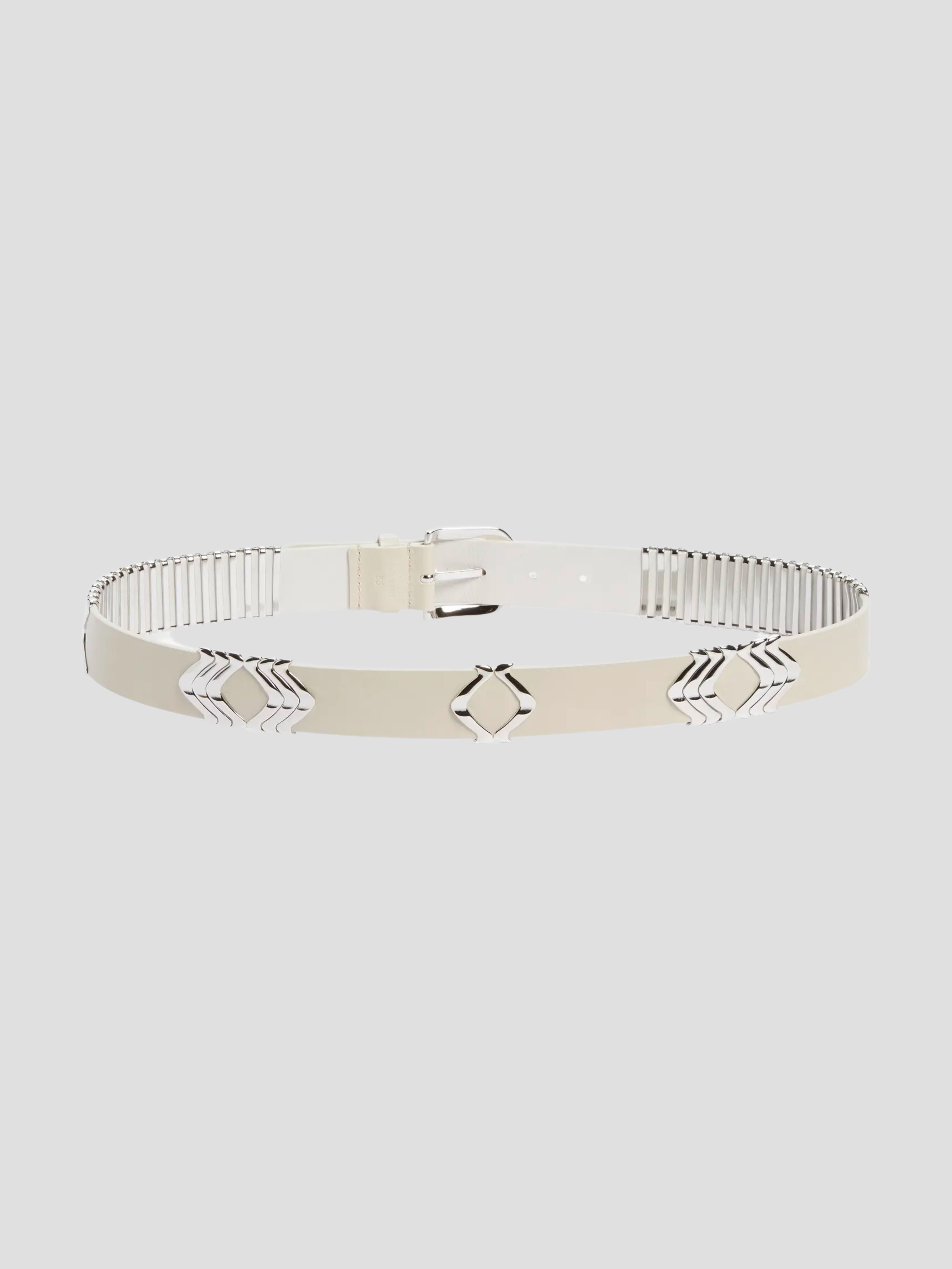 Tehora White Leather Belt,Isabel Marant,- Fivestory New York