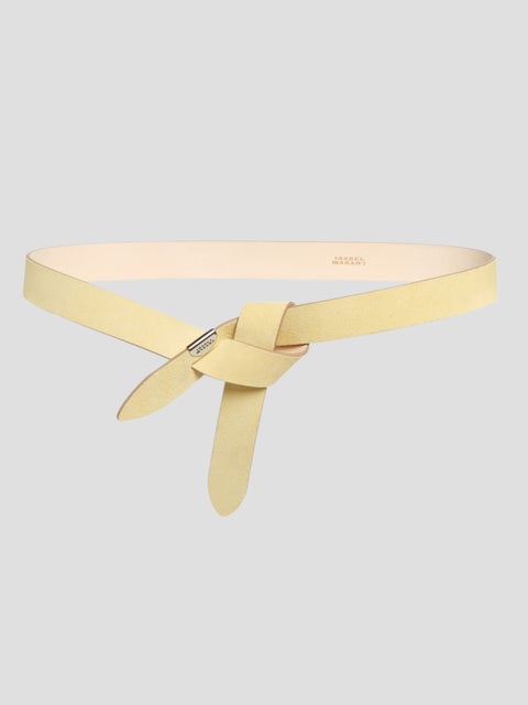 Lecce Yellow Suede Tie Knot Belt,Isabel Marant,- Fivestory New York