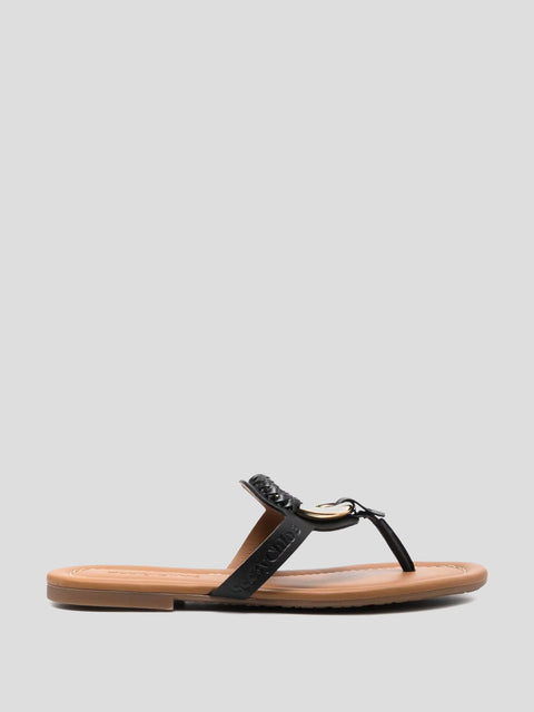 Hana Black Leather Thong Sandals,See By Chloe,- Fivestory New York