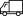 Small white shipping truck icon