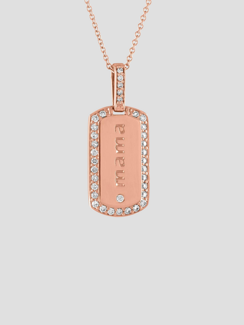 Dara Charm Dog Tag Necklace,My Story Fine Jewelry,- Fivestory New York