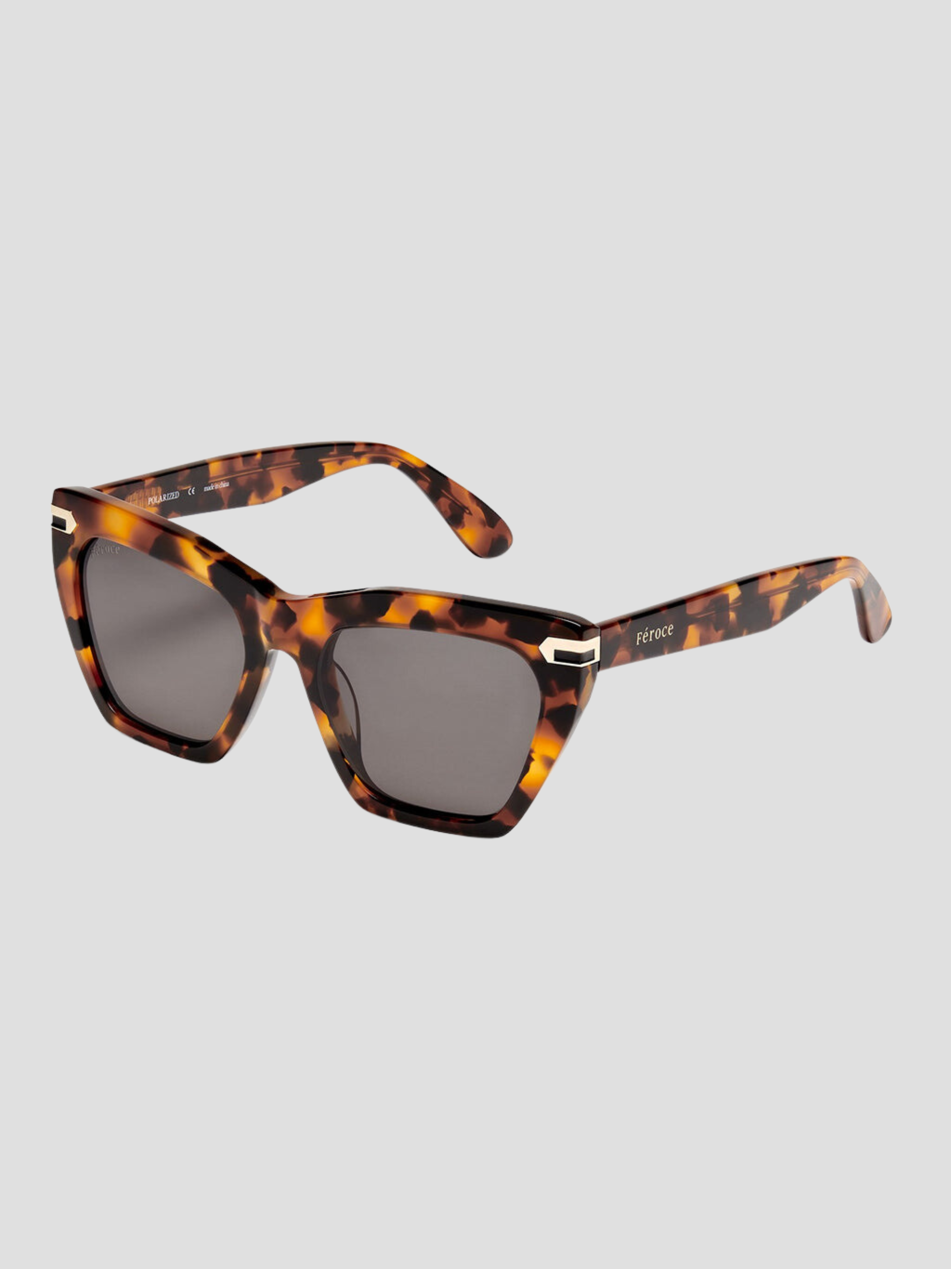 Tortoise Heather Panthera Sunglasses,Feroce Eyewear,- Fivestory New York