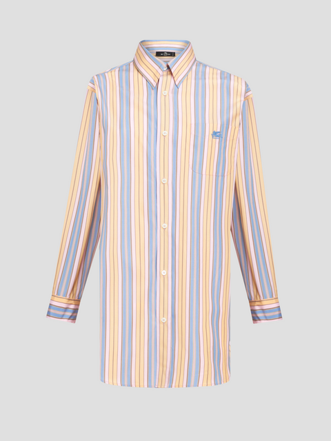 Blush Stripe Long Shirt,ETRO,- Fivestory New York