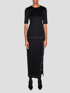 Midi Snap Skirt in Black,Rosetta Getty,- Fivestory New York