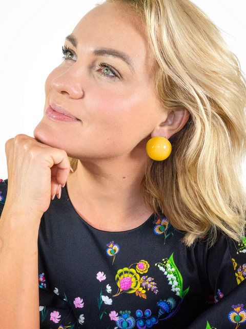 Midi Gaia Earrings in Lemon Zest,Saule,- Fivestory New York