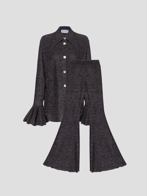 Black Lounge Suit w/ Pant,SLEEPER,- Fivestory New York