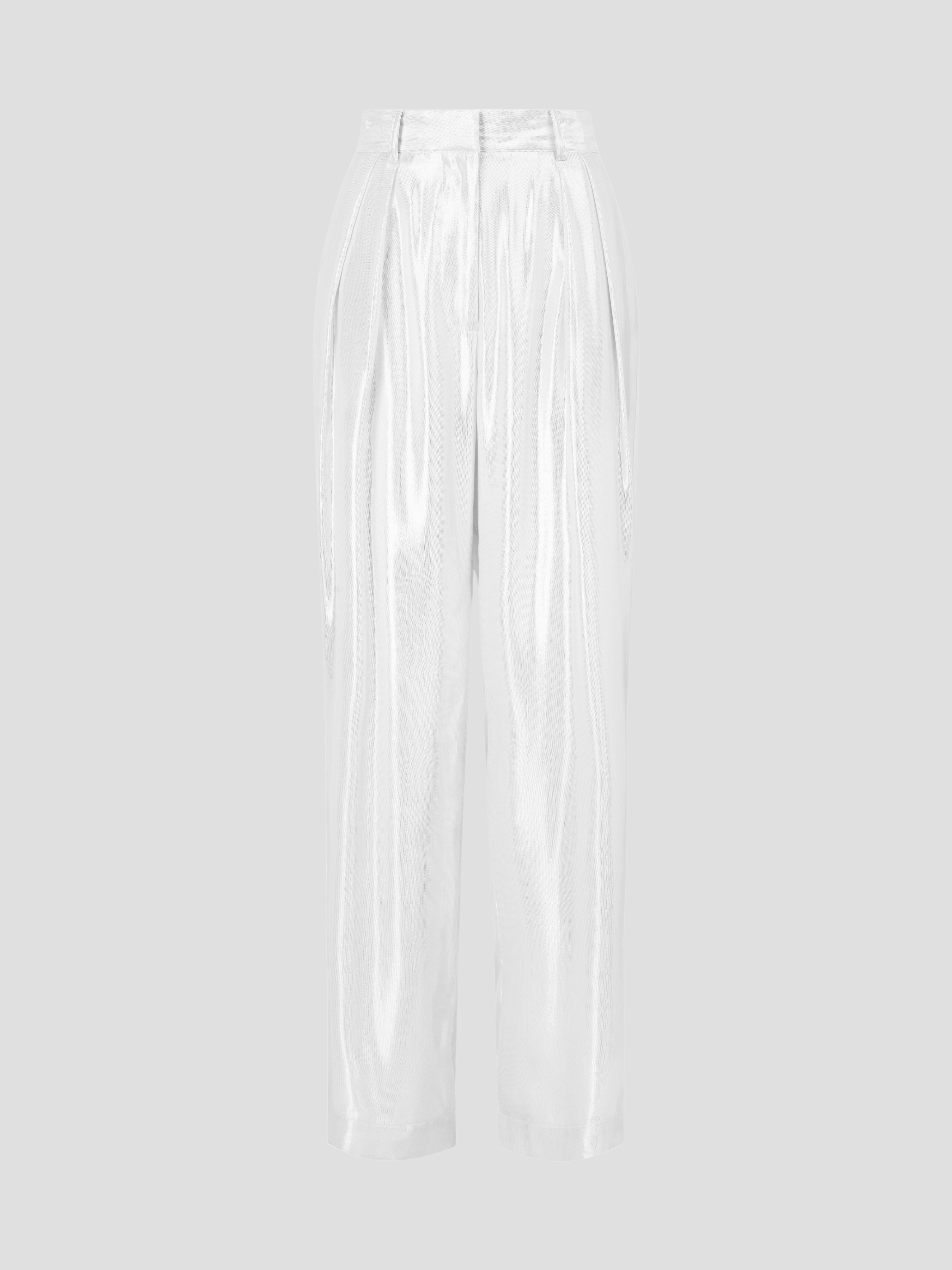 Luisa Silver See-Through Pant,Staud,- Fivestory New York