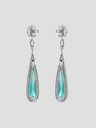 White Gold Paraiba Shard Earrings,Anabela Chan,- Fivestory New York